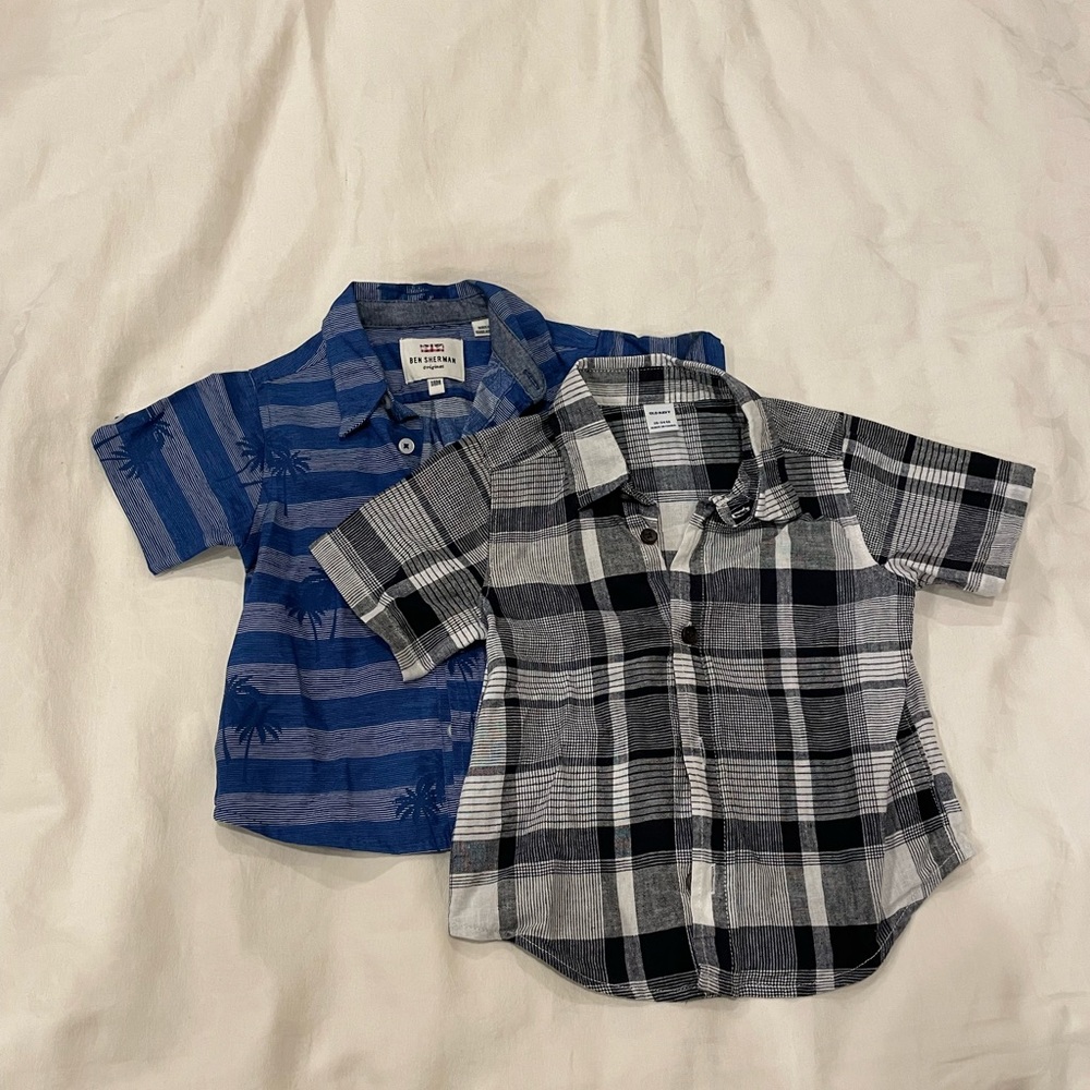 Ben Sherman and Old Navy short sleeve button down shirt boys 24 month